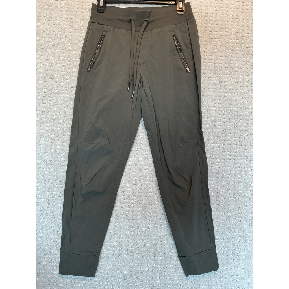 Athleta Olive Green Trekkie North Jogger Pants Zip Pocket‎ 2 Hiking Travel